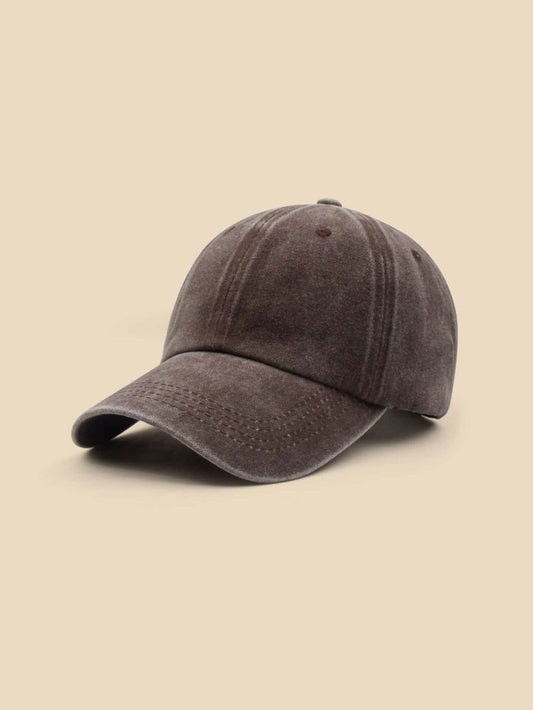 Brown mineral washed baseball cap